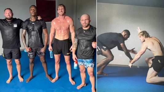 Watch: Logan Paul Takes on UFC Champions Israel Adesanya and Alexander Volkanovski in Wrestling Match