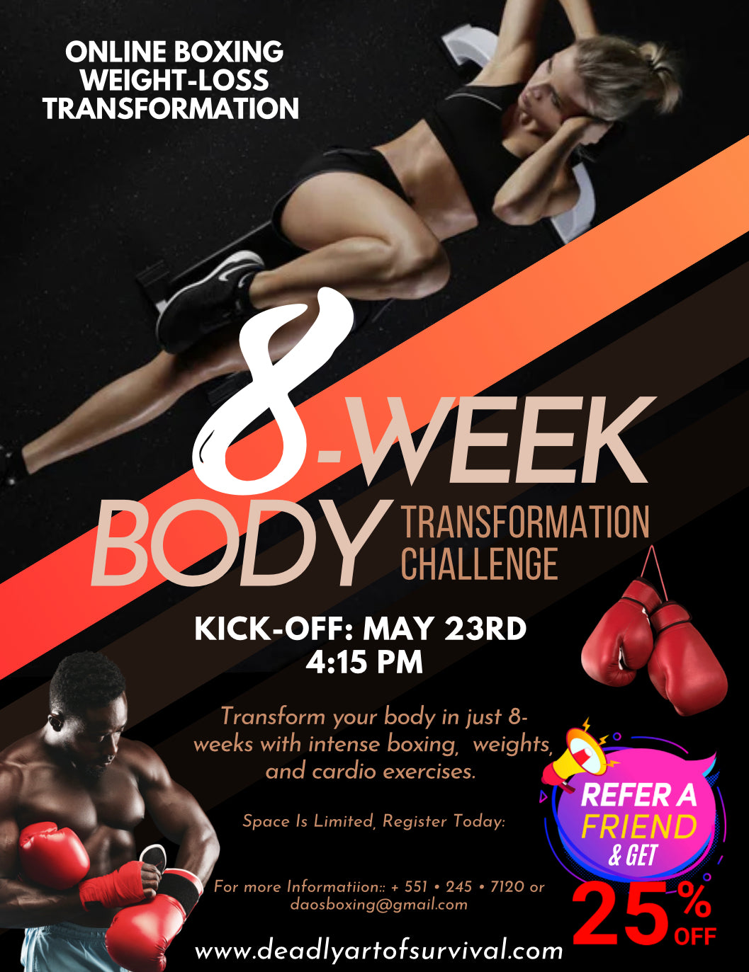 Online 8 week - online boxing weight-loss transformation deadlyartofsurvival.com