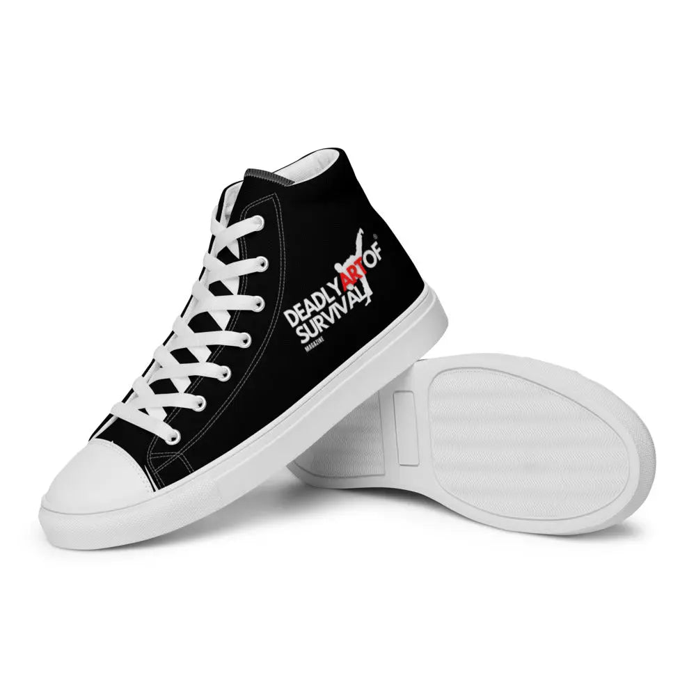 Deadly Art of Survival Mens Black High Top Sneakers deadlyartofsurvival.com