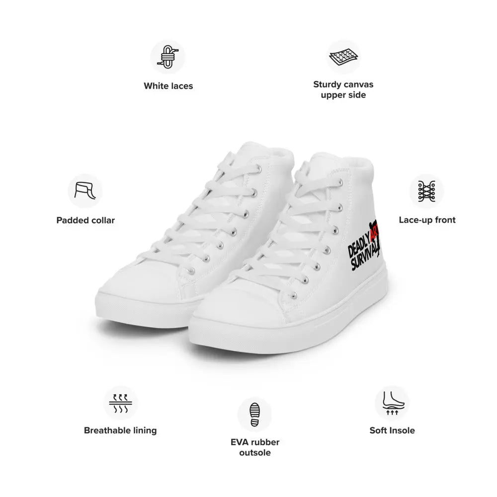 Deadly Art of Survival Mens High Top Sneakers **Deadstock Limited Supply Available** deadlyartofsurvival.com