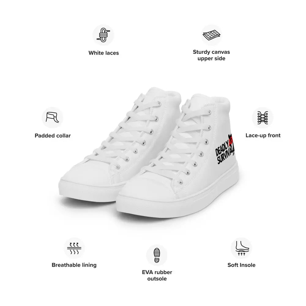 Deadly Art of Survival Mens high top canvas shoes **Deadstock Limited Supply Available** deadlyartofsurvival.com