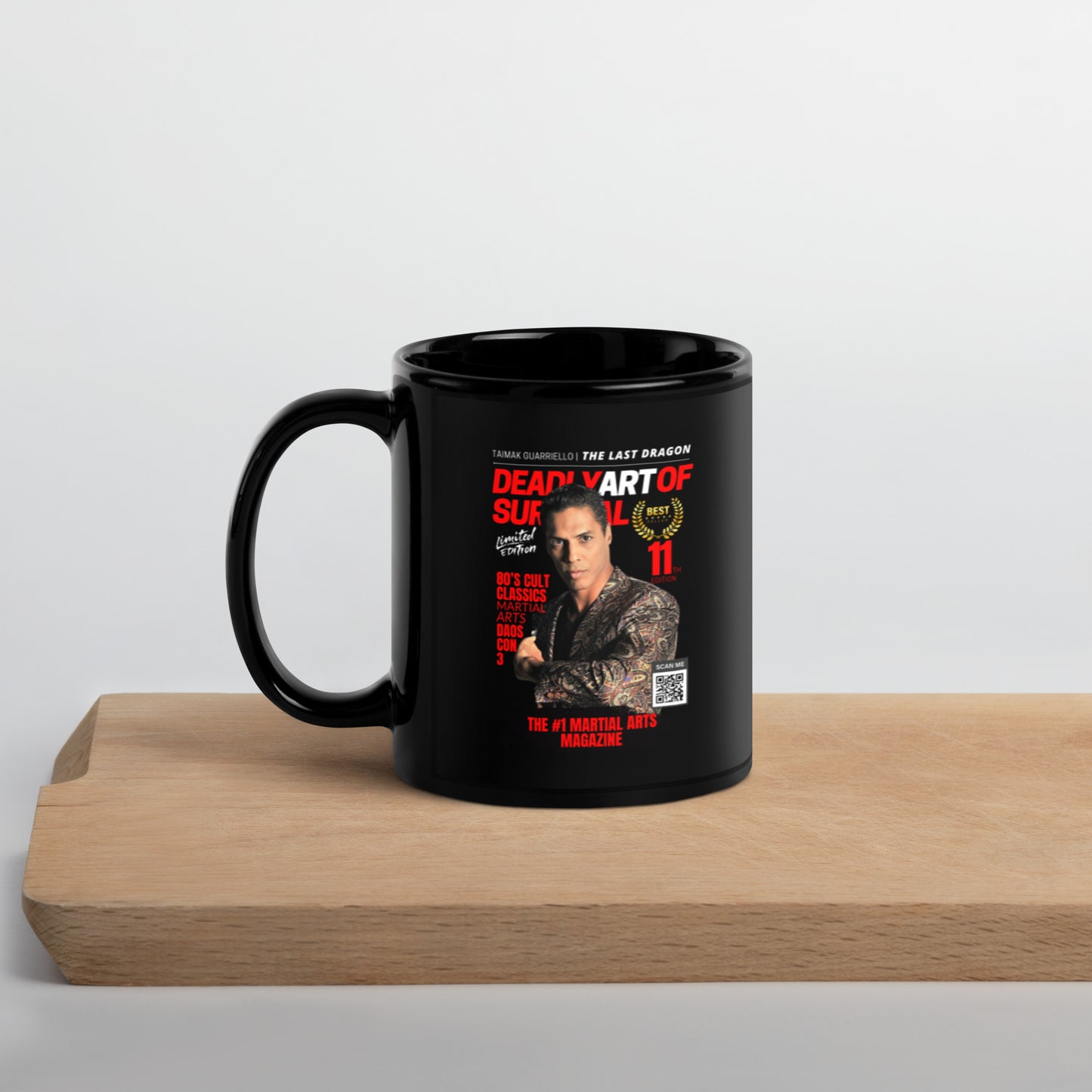 Taimak X DAOS Black Glossy Mug deadlyartofsurvival.com