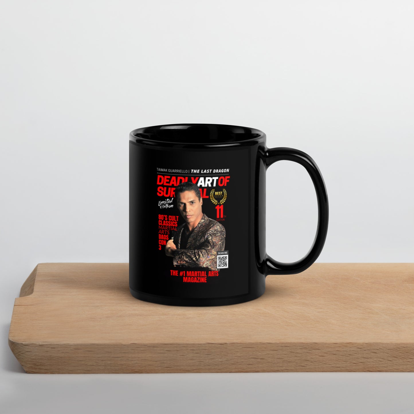 Taimak X DAOS Black Glossy Mug deadlyartofsurvival.com