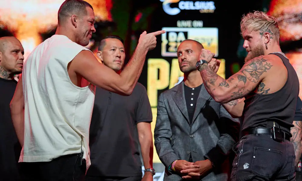Intense Confrontation Erupts: Chaos Unleashed at Jake Paul vs. Nate Diaz Faceoff [Video]