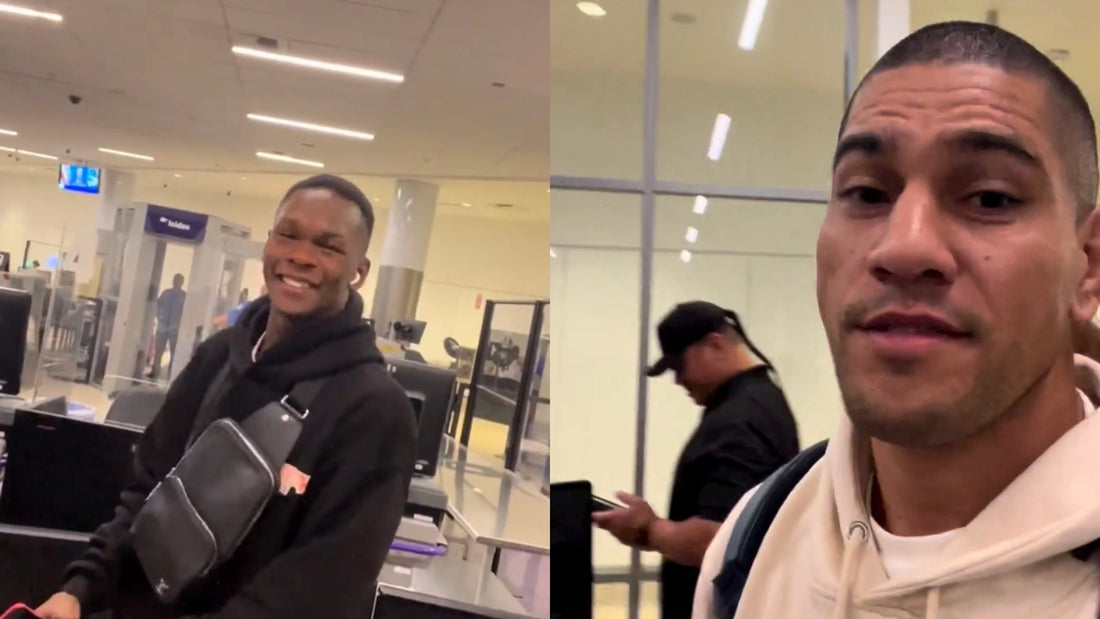 Airport Encounter: Hilarious Run-In between Israel Adesanya and Alex Pereira Caught on Video