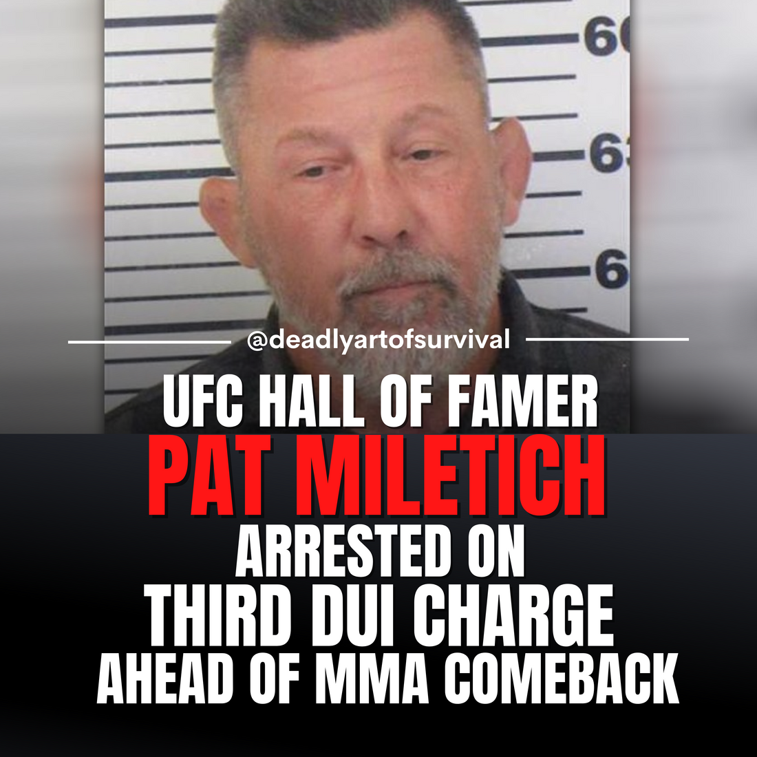 UFC Hall of Famer Pat Miletich Arrested for Third DUI Charge Just One Month Before MMA Comeback
