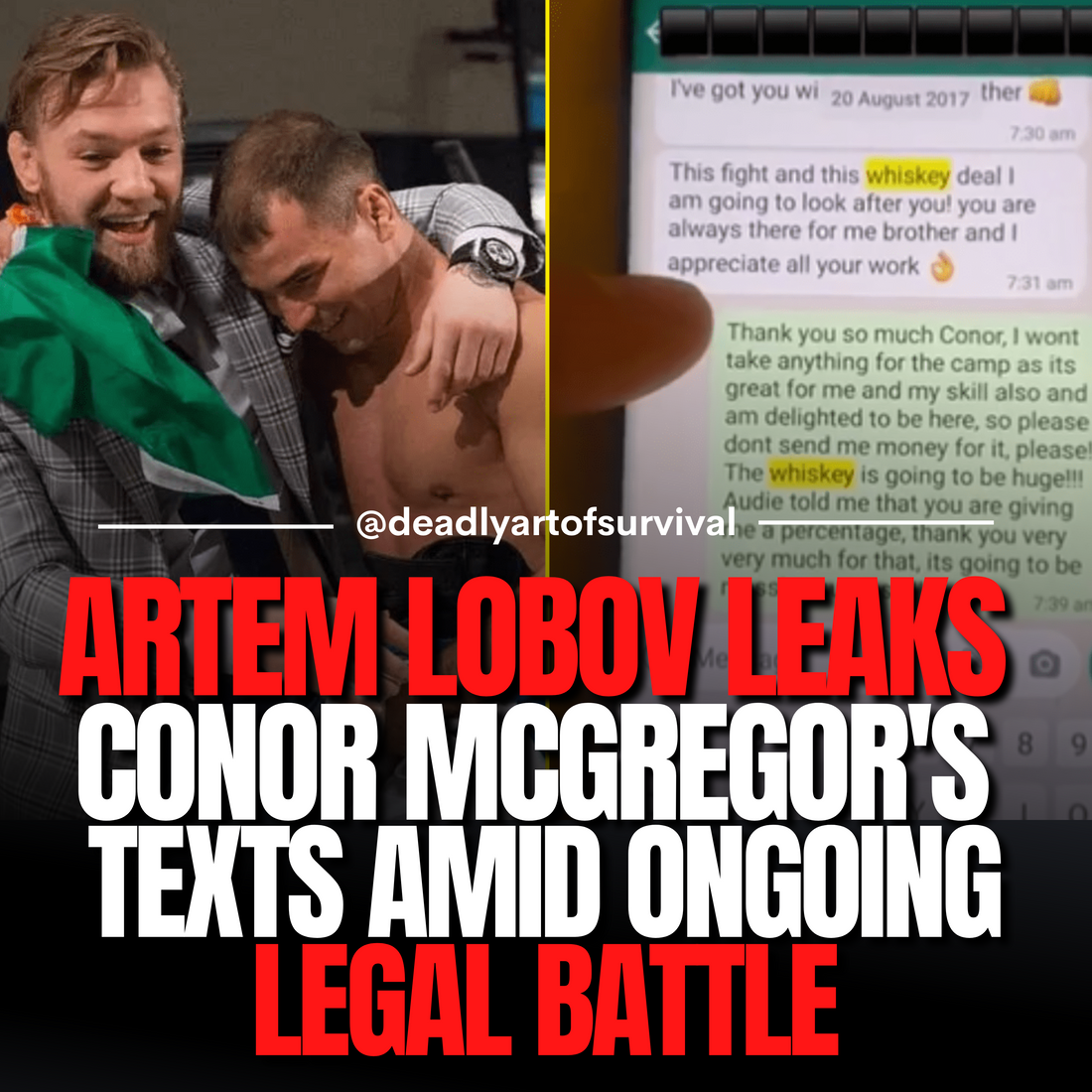 Artem Lobov Leaks Conor McGregor's Texts Amid Legal Battle - Watch Video