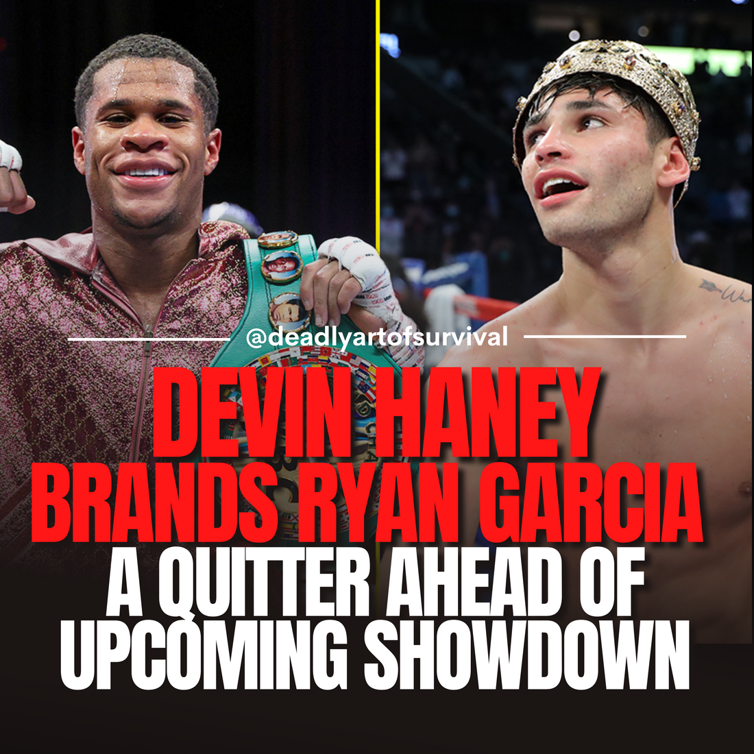 Haney-Throws-Verbal-Jabs-at-Garcia-and-calls-him-a-quitter-in-Pre-Fight-Faceoff deadlyartofsurvival.com