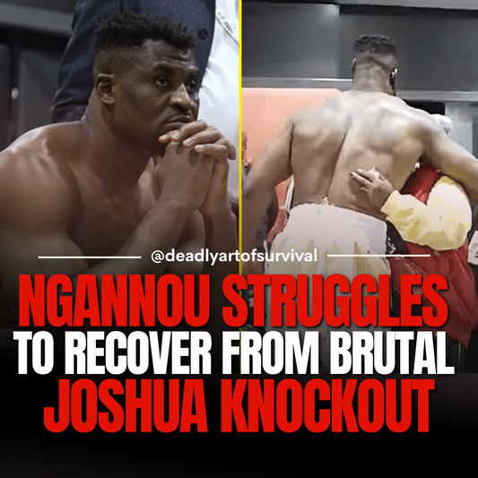 Francis-Ngannou-Struggles-to-Recover-from-Brutal-Anthony-Joshua-Knockout deadlyartofsurvival.com