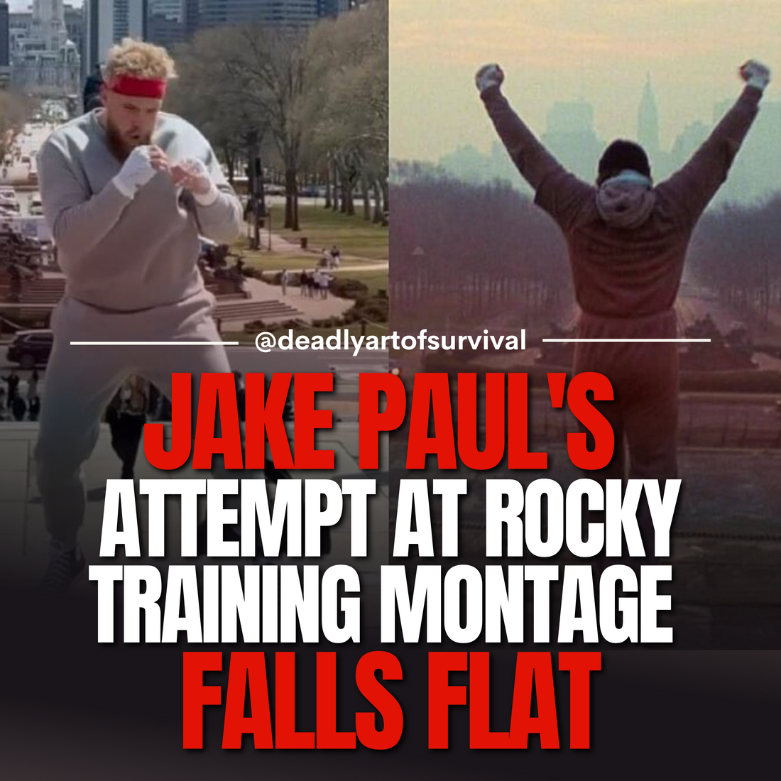 Jake-Paul-s-Attempt-at-Rocky-Training-Montage-Falls-Flat-with-Fans-and-Fails-to-Rattle-Mike-Tyson deadlyartofsurvival.com
