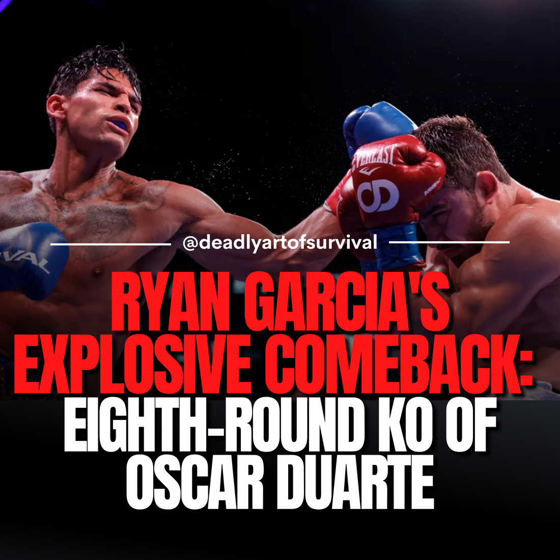 Ryan Garcia Resurges, Seals Comeback with Eighth-Round Knockout of Oscar Duarte