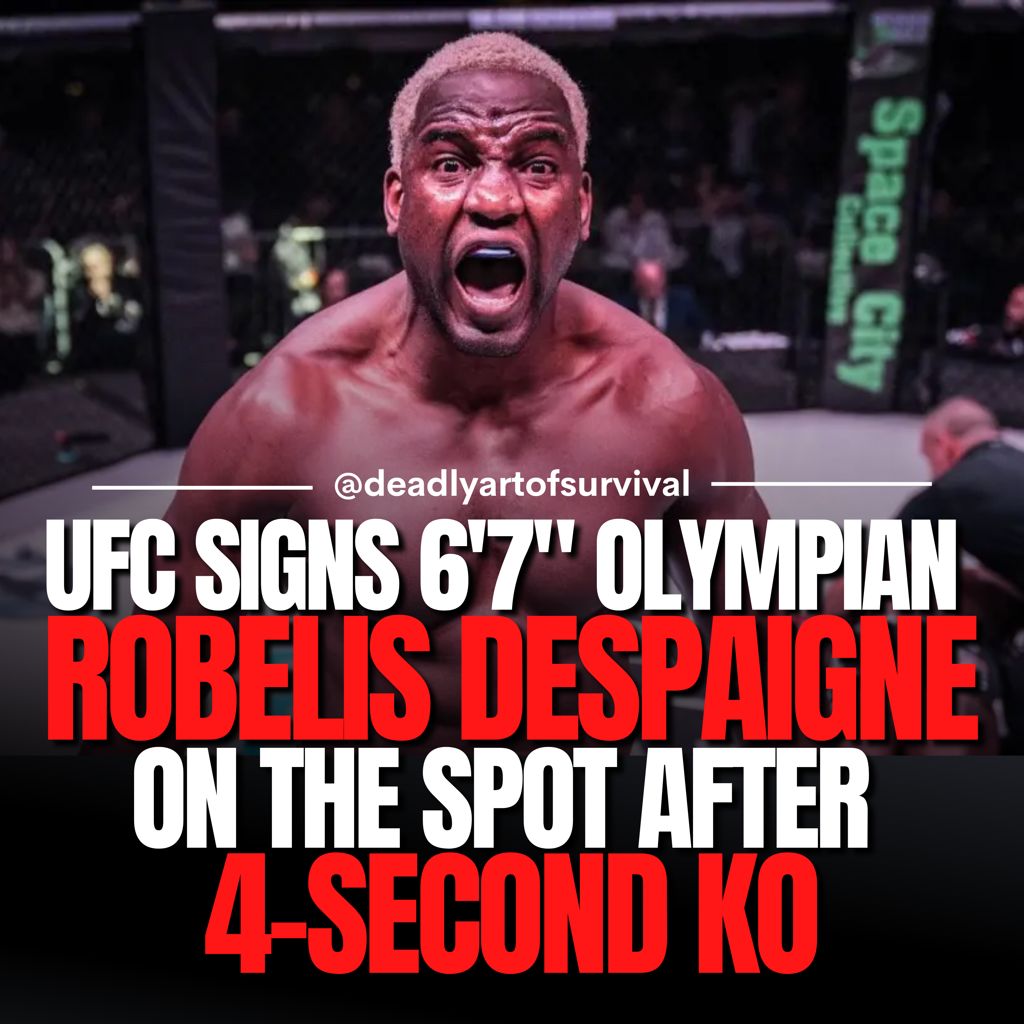 UFC Signs 6'7" Olympian Robelis Despaigne Instantly After 4-Second KO ...