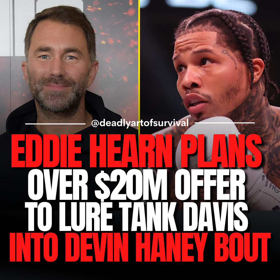 Eddie Hearn's Bold Move: Wants to offer Tank Davis Over $20M for Devin Haney Showdown