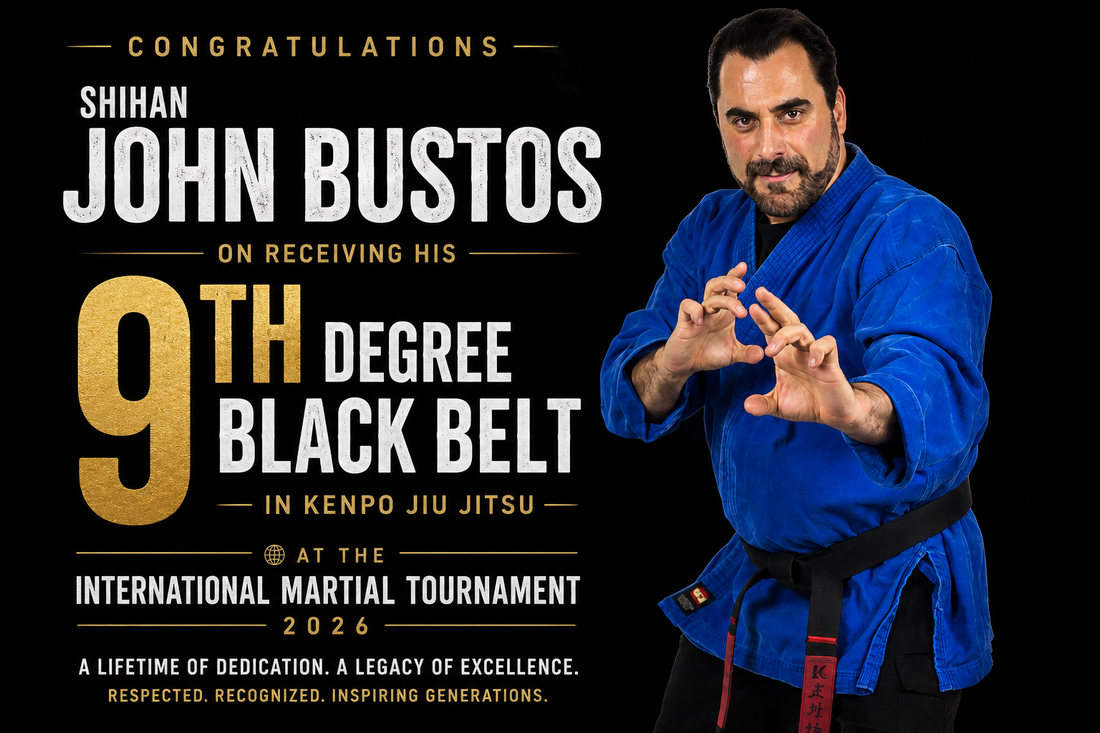 Martial Arts Excellence: Shihan John Bustos Achieves the Rank of 9th Degree Black Belt