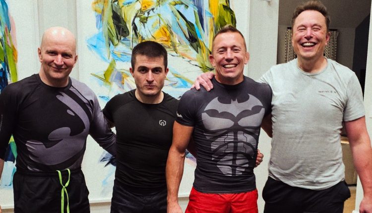 Caught in Picture: Elon Musk Training With Georges St-Pierre