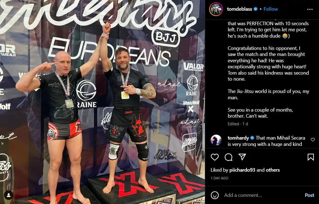 Tom Hardy Earns Praise from Jiu-Jitsu Community After Winning Another Tournament