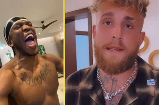 KSI makes fun of Jake Paul fleeing from Floyd Mayweather Jr