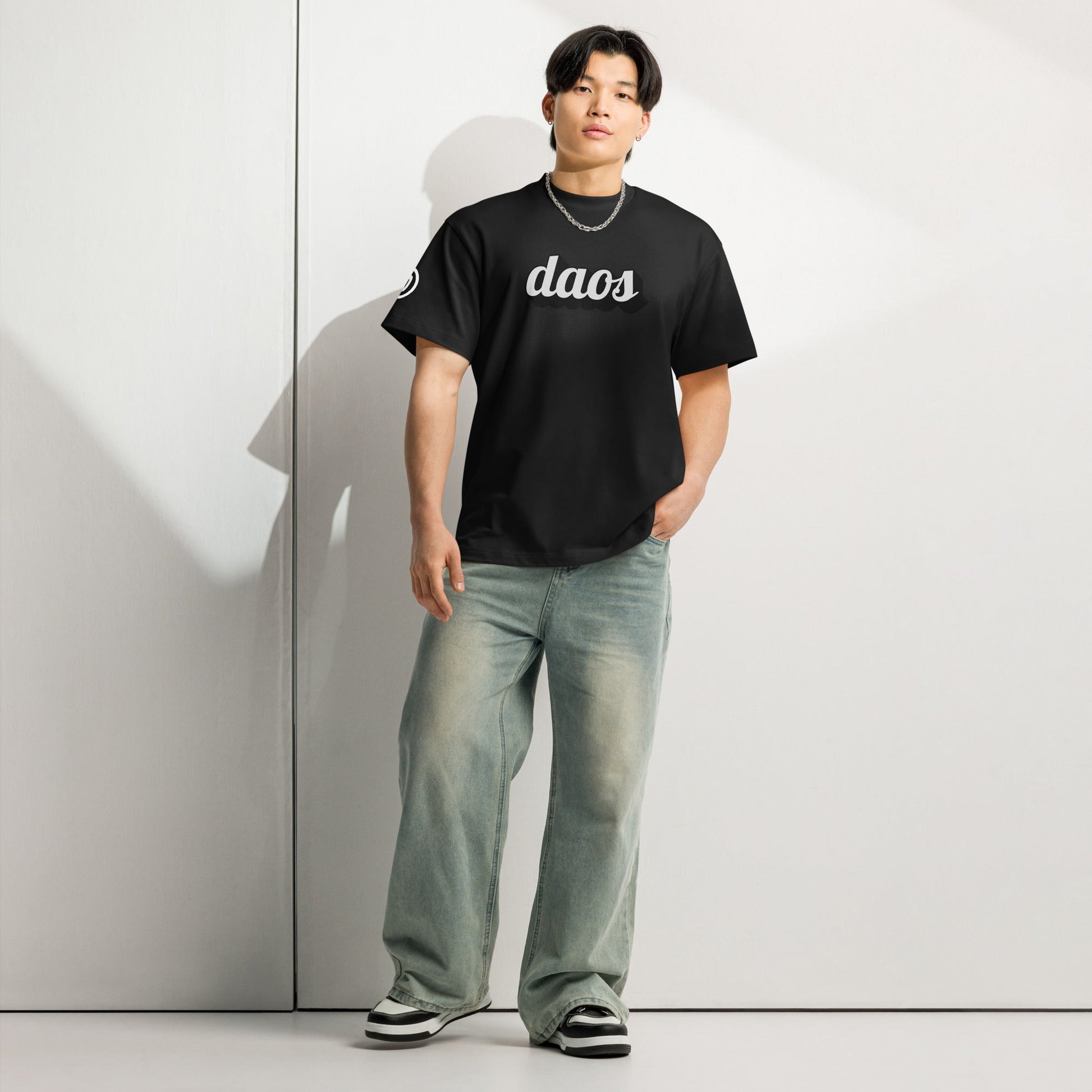 DAOS Men’s Box Tee White Logo deadlyartofsurvival.com