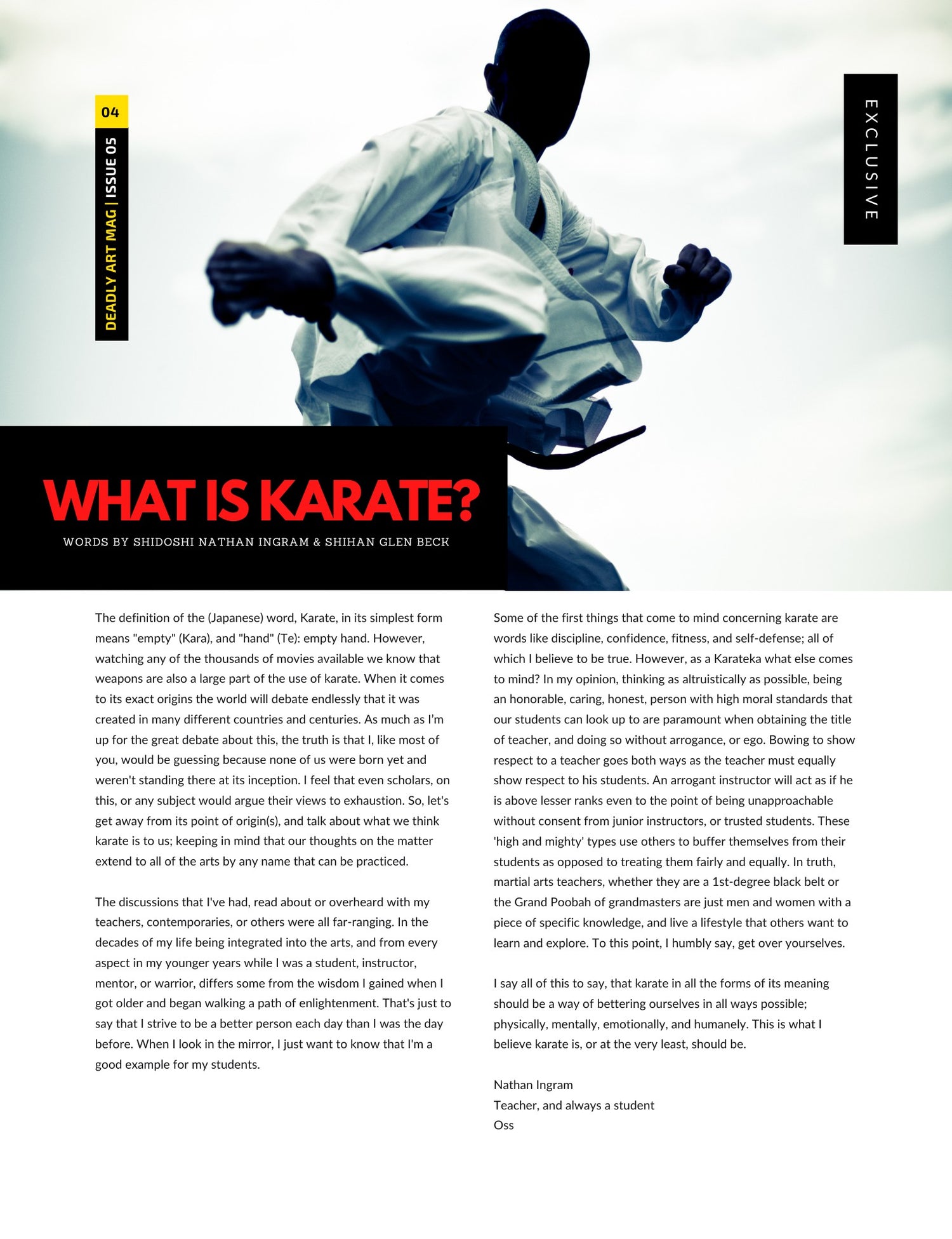 (DIGITAL VERSION ONLY) Deadly Art of Survival Magazine 5th Edition: Collector's Series #1 Martial Arts Magazine Worldwide deadlyartofsurvival.com