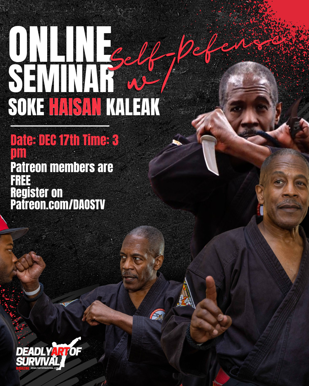 Soke Haisan Kaleak Online Seminar Video deadlyartofsurvival.com